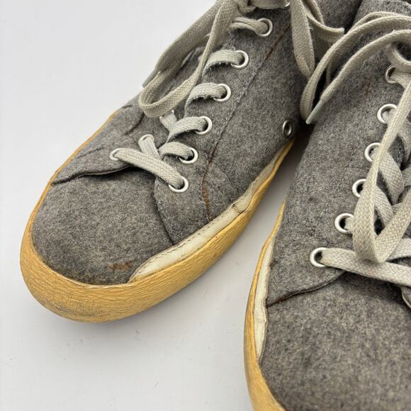 Golden Goose Wool Star Low Distressed Sneakers Shoes Men's Size 42 US 9 - Picture 9 of 10